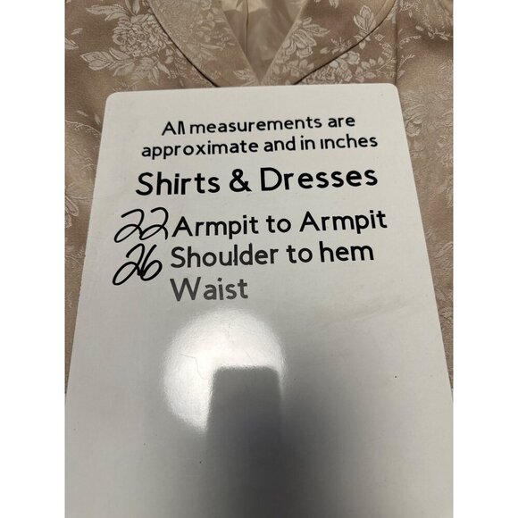 Susan Graver Style Blazer Womens Tan Cream Gold Floral Bows Size L - Picture 8 of 8